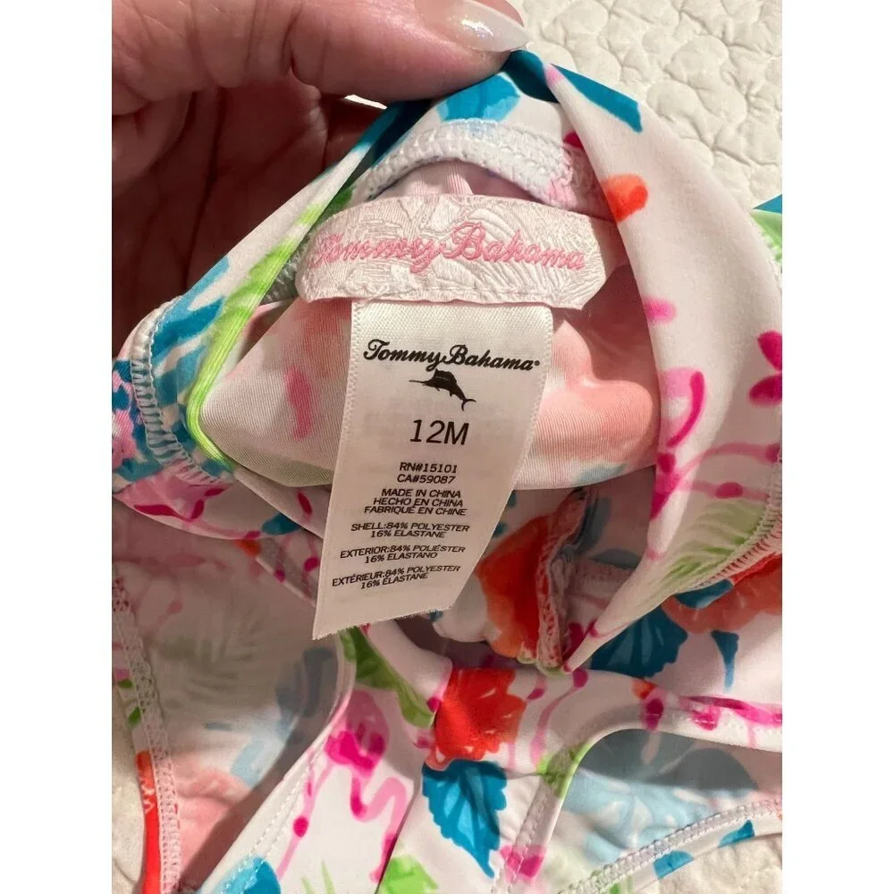 Tommy Bahama Swim Rash Guard Suit Size 12 months Long Sleeve Excellent very gent